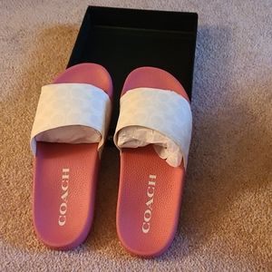 Brand New Women's Coach Pink Sandals